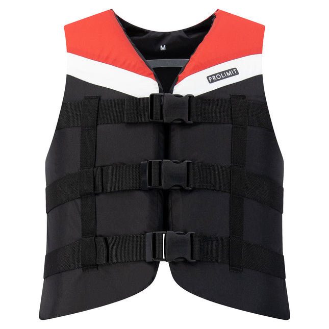 PL Vest Nylon 3-Buckle Bk/Rd
