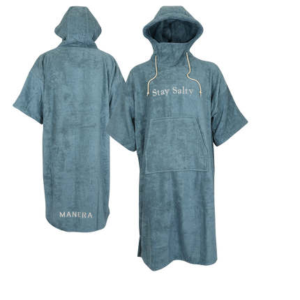 Bamboo Winter Poncho Smoke blue