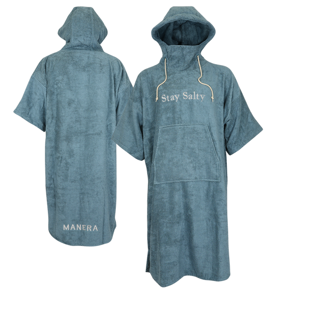 Bamboo Winter Poncho Smoke blue