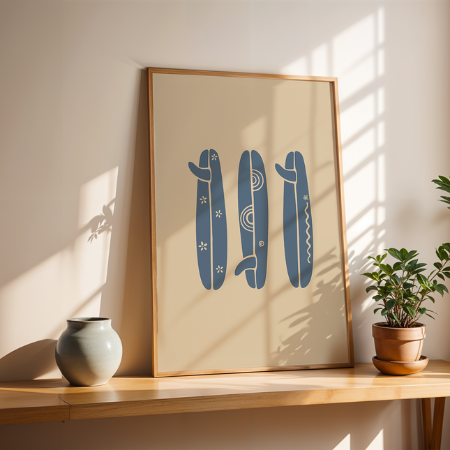 BOHO SURFBOARD POSTER