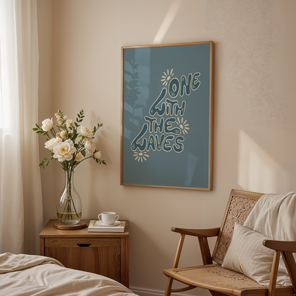 ONE WITH THE WAVES POSTER