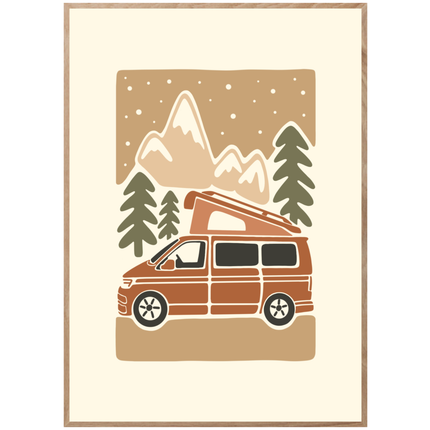 CAMPERVAN PASTEL POSTER