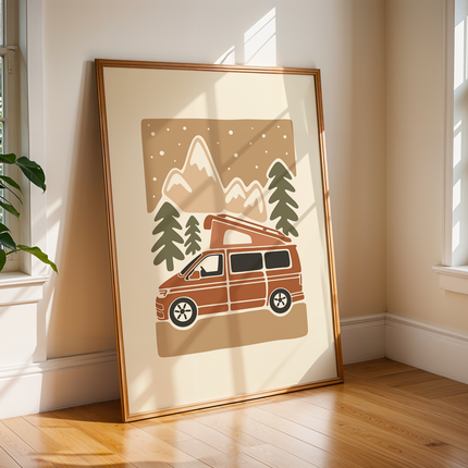 CAMPERVAN PASTEL POSTER