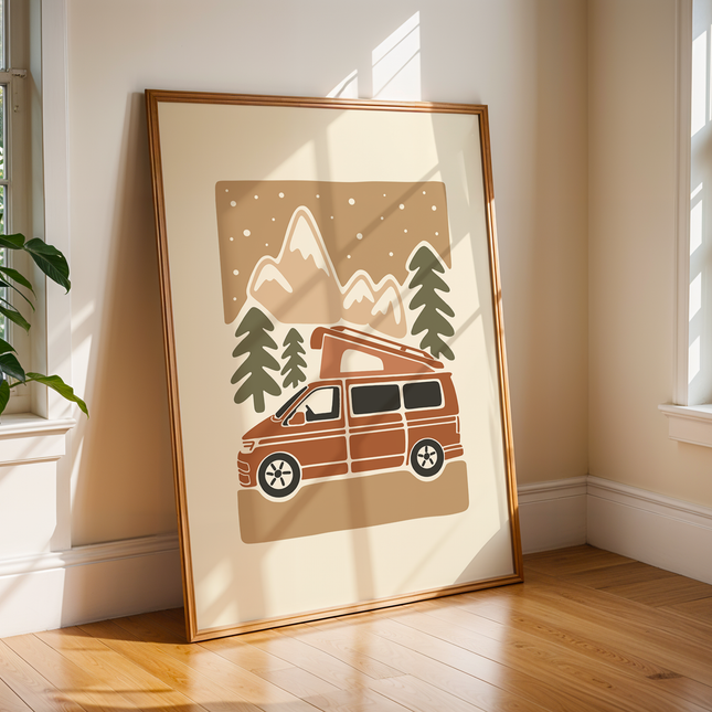 CAMPERVAN PASTEL POSTER