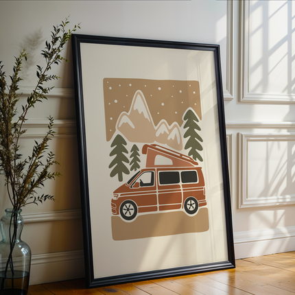 CAMPERVAN PASTEL POSTER