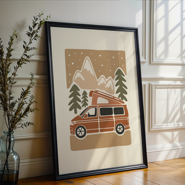 CAMPERVAN PASTEL POSTER