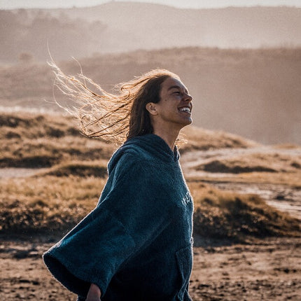 Bamboo Winter Poncho Teal