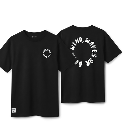 T-shirts - Wind waves both Black