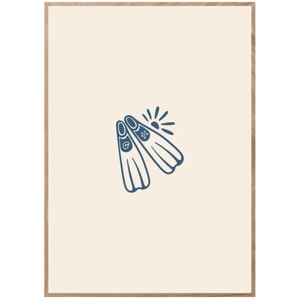 COASTAL DIVING FINS POSTER