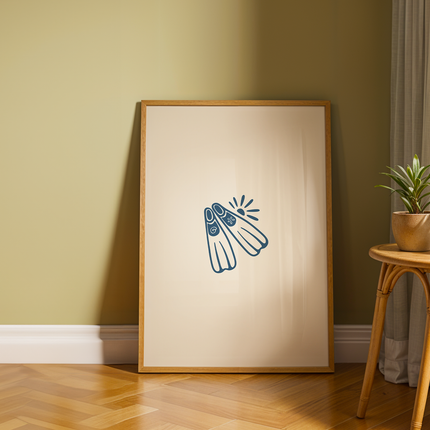 COASTAL DIVING FINS POSTER