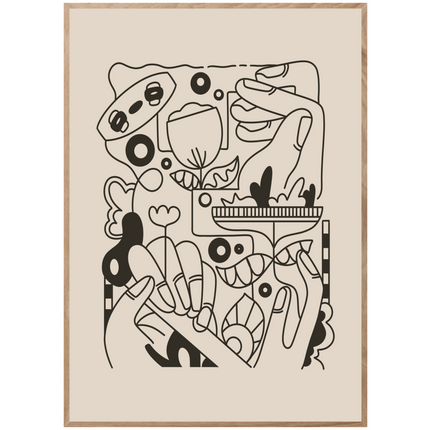 KITE LINE ART POSTER - mijosurf