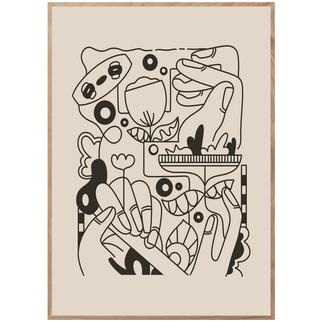 KITE LINE ART POSTER - mijosurf