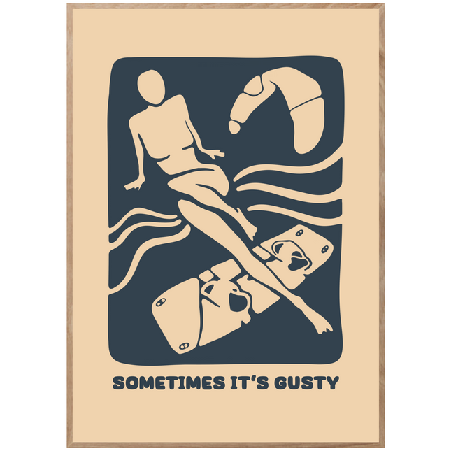 SOMETIMES ITS GUSTY POSTER - mijosurf