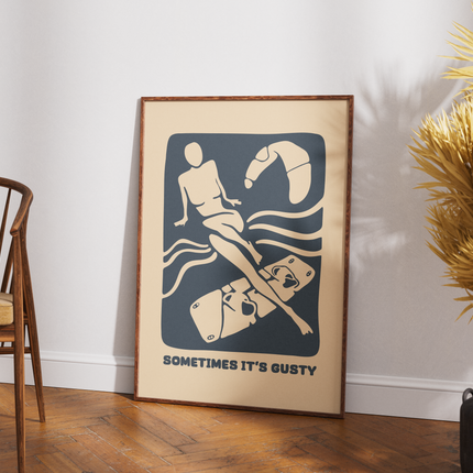 SOMETIMES ITS GUSTY POSTER - mijosurf