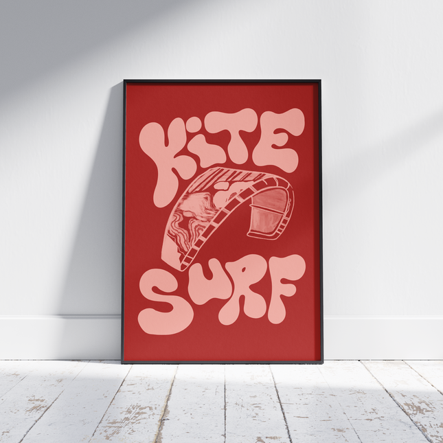 RED KITE SURF POSTER - mijosurf
