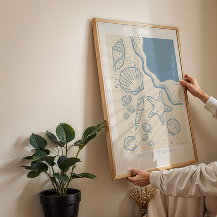 SHELLY TROPICAL POSTER