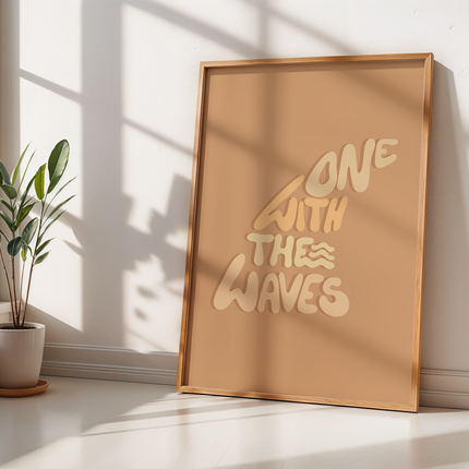 ONE WITH THE WAVES POSTER