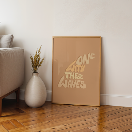 ONE WITH THE WAVES POSTER