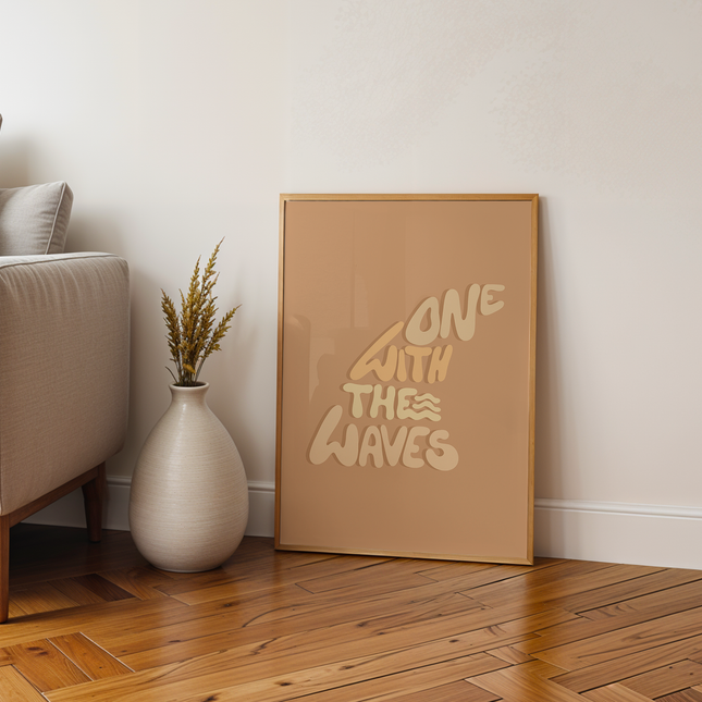 ONE WITH THE WAVES POSTER