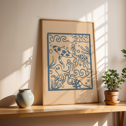 OCEAN CREATURES POSTER