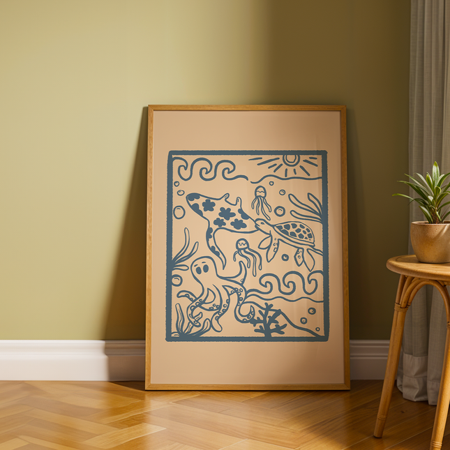 OCEAN CREATURES POSTER