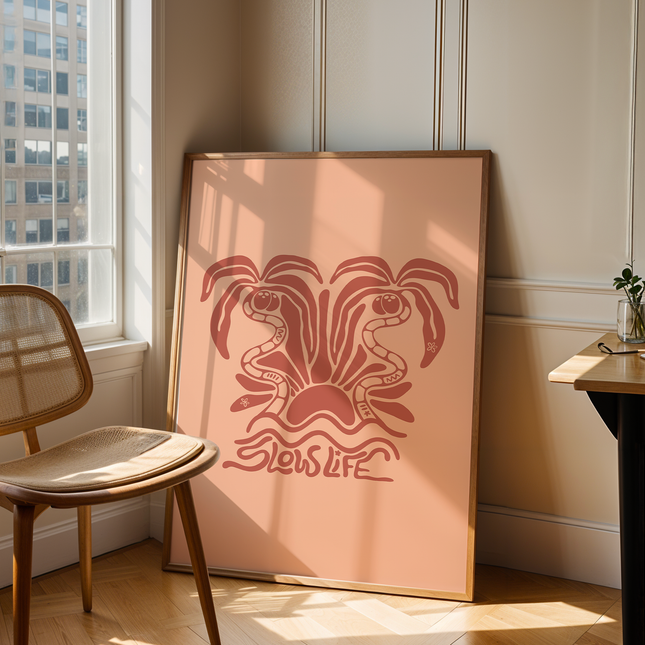 SLOW LIFE PALMS POSTER