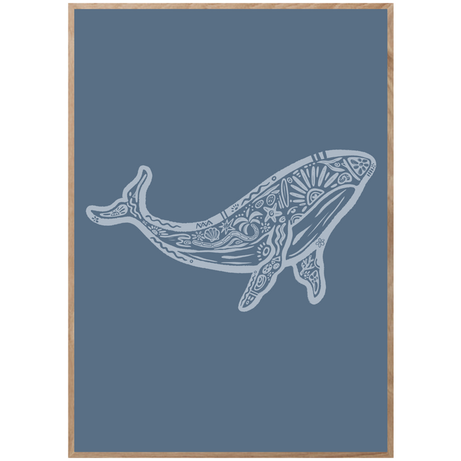 WHALE BOHO POSTER