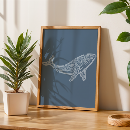 WHALE BOHO POSTER
