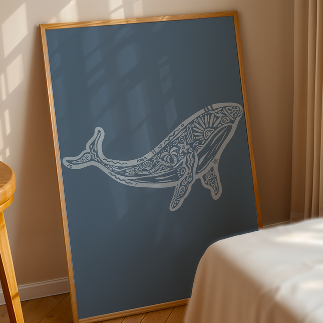 WHALE BOHO POSTER