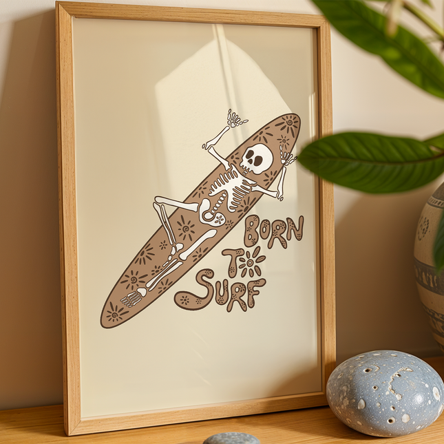 BORN TO SURF POSTER