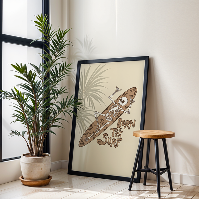 BORN TO SURF POSTER