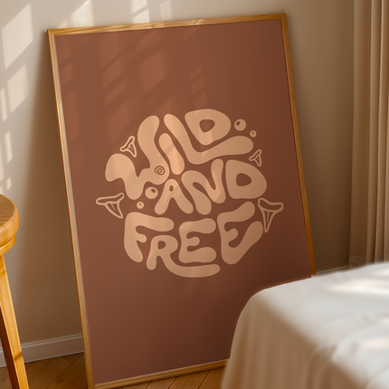 WILD AND FREE CIRCLE POSTER