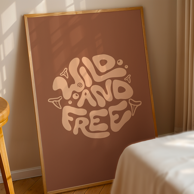 WILD AND FREE CIRCLE POSTER