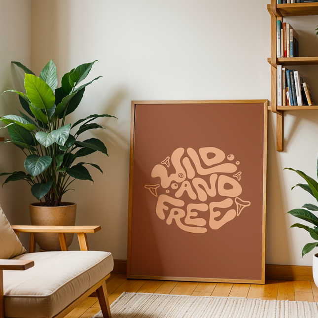 WILD AND FREE CIRCLE POSTER