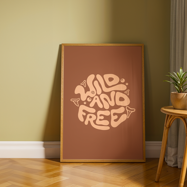WILD AND FREE CIRCLE POSTER