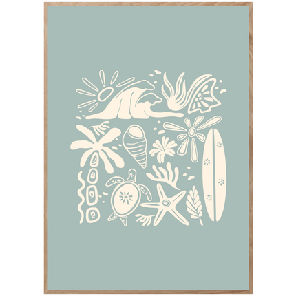 BEACHY VIBES POSTER