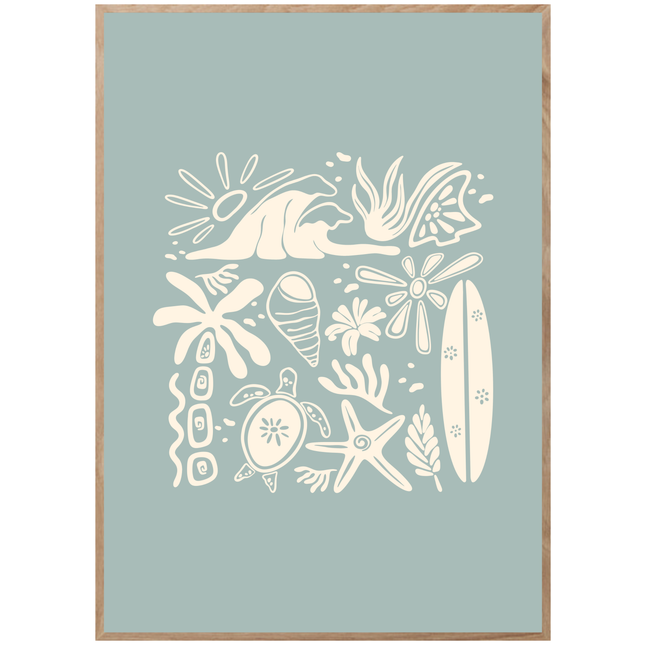 BEACHY VIBES POSTER