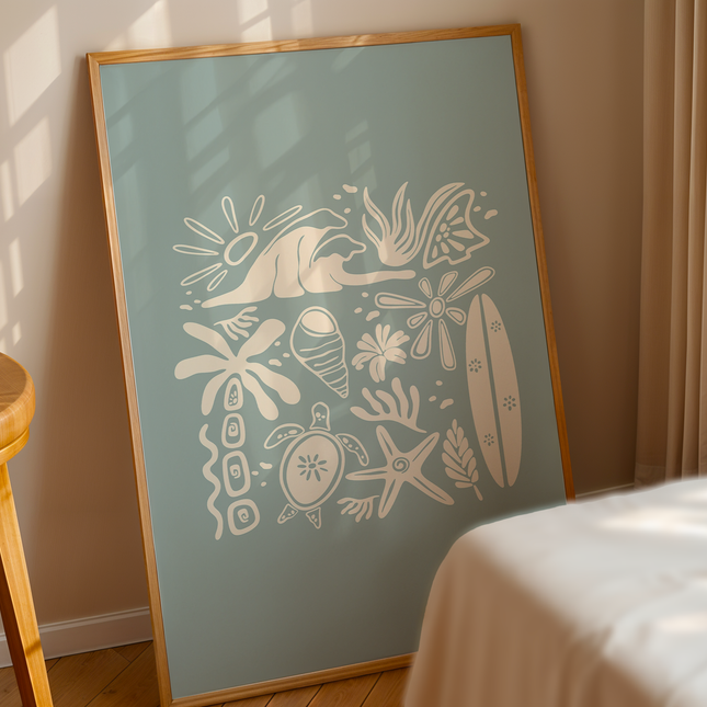 BEACHY VIBES POSTER