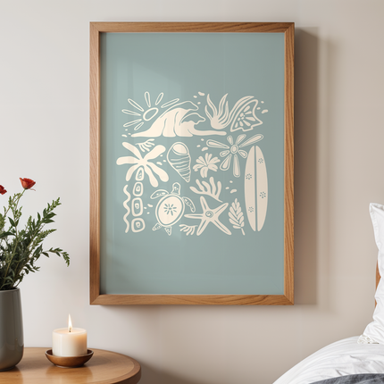BEACHY VIBES POSTER