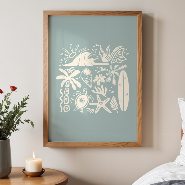 BEACHY VIBES POSTER
