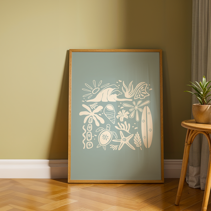 BEACHY VIBES POSTER