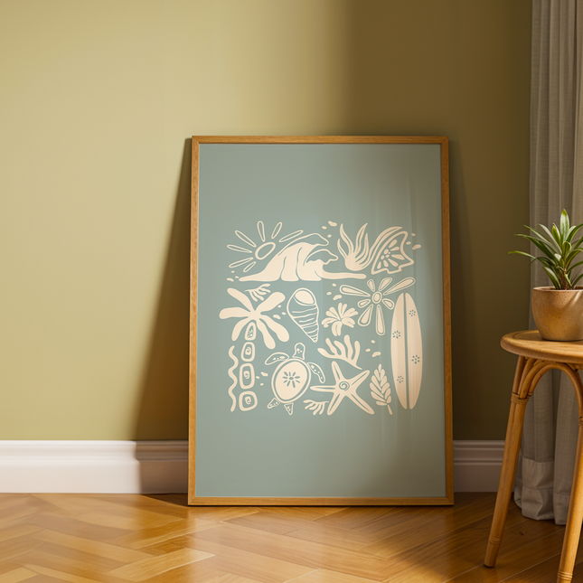 BEACHY VIBES POSTER