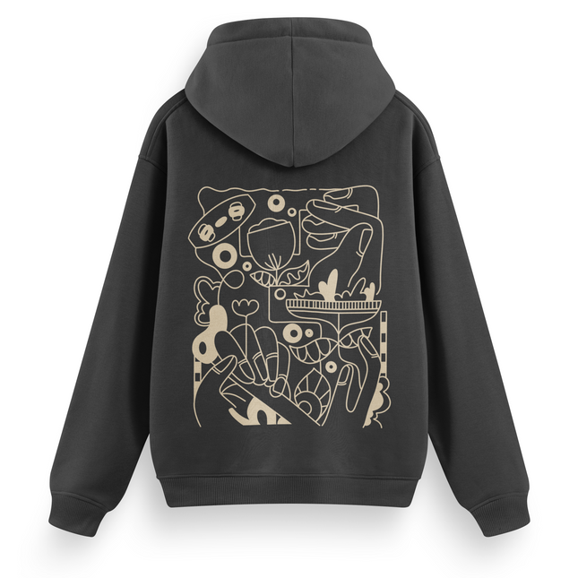 Kite Line Art Hoodie Oversized