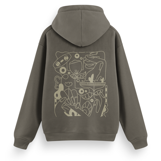 Kite Line Art Hoodie Oversized