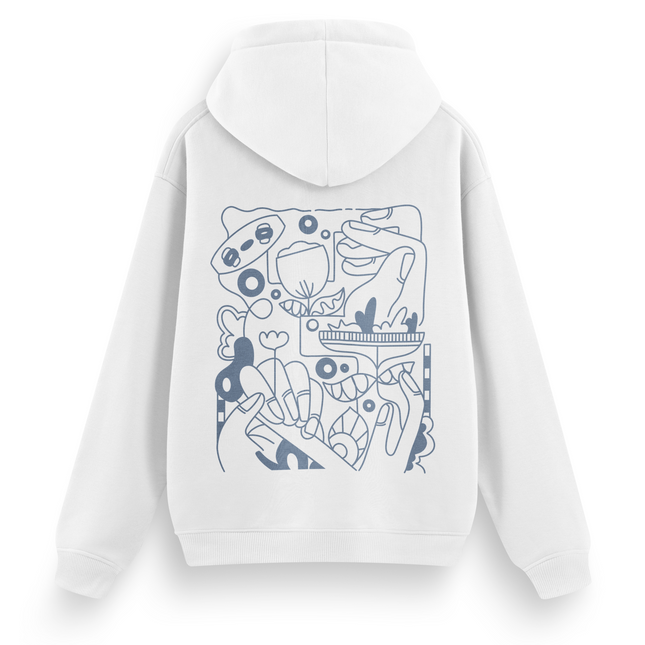 Kite Line Art Hoodie Oversized