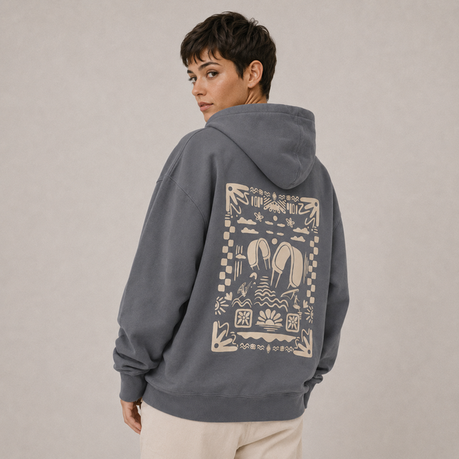 Felpa con cappuccio Boho Beach Oversized