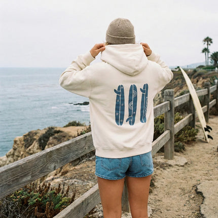 BOHO SURFBOARD HOODIE OVERSIZED