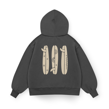 Felpa oversize con cappuccio Boho Surfboard