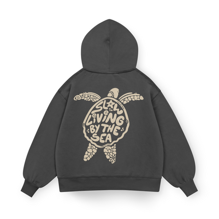 Slow Living By The Sea Hoodie Oversized
