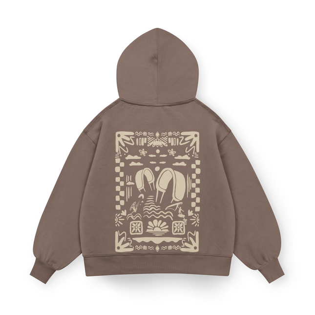 Felpa con cappuccio Boho Beach Oversized